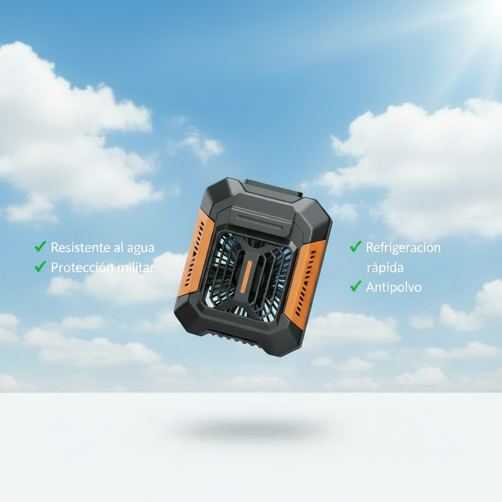 Ventilador Portátil 3 en 1 con Power Bank Integrado